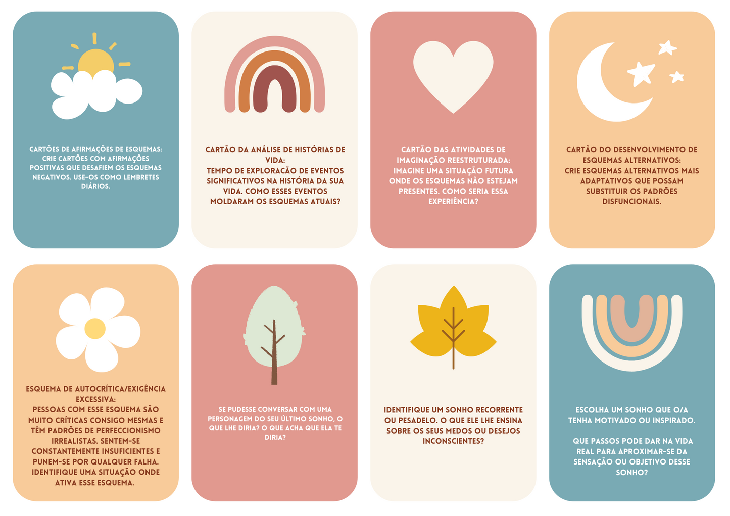 E-Book Baralho de atividades terapêuticas TCC TFE mindfulness (48 c) Adultos